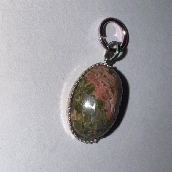 Unakite Oval Pendant - Picture 2 of 5
